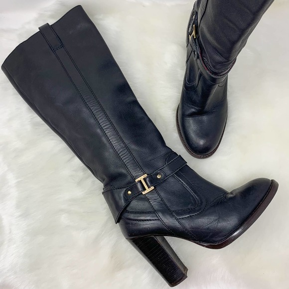 Ted Baker Shoes Ted Baker Knee High Black Leather High Heeled Boots